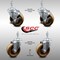 Service Caster 4 Inch SS High Temp Phenolic Swivel 3/8 Inch Threaded Stem Caster Brakes, 2PK SCC-SSTS20S414-PHSHT-381615-2-TLB-2 - alternate 3